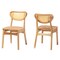 Baxton Studio Nenet Mid-Century Modern Oak Brown Finished Wood and Rattan 2-Piece Dining Chair Set 239-2PC-13412-ZORO - alternate 1
